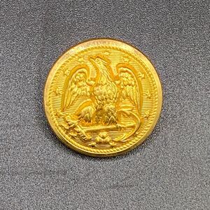 Navy Gold Tone Eagle with Anchor Waterbury Button Conn. Replacement Button (a5)